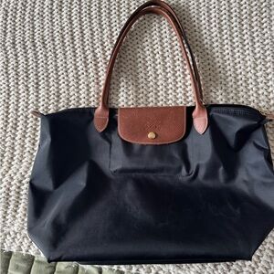 Longchamp Black and Brown Women's Tote Bag